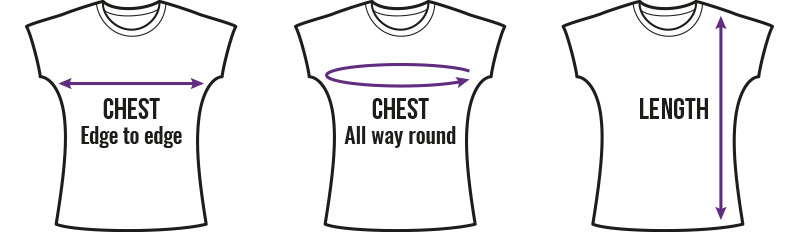Womens T-Shirts Size Guide